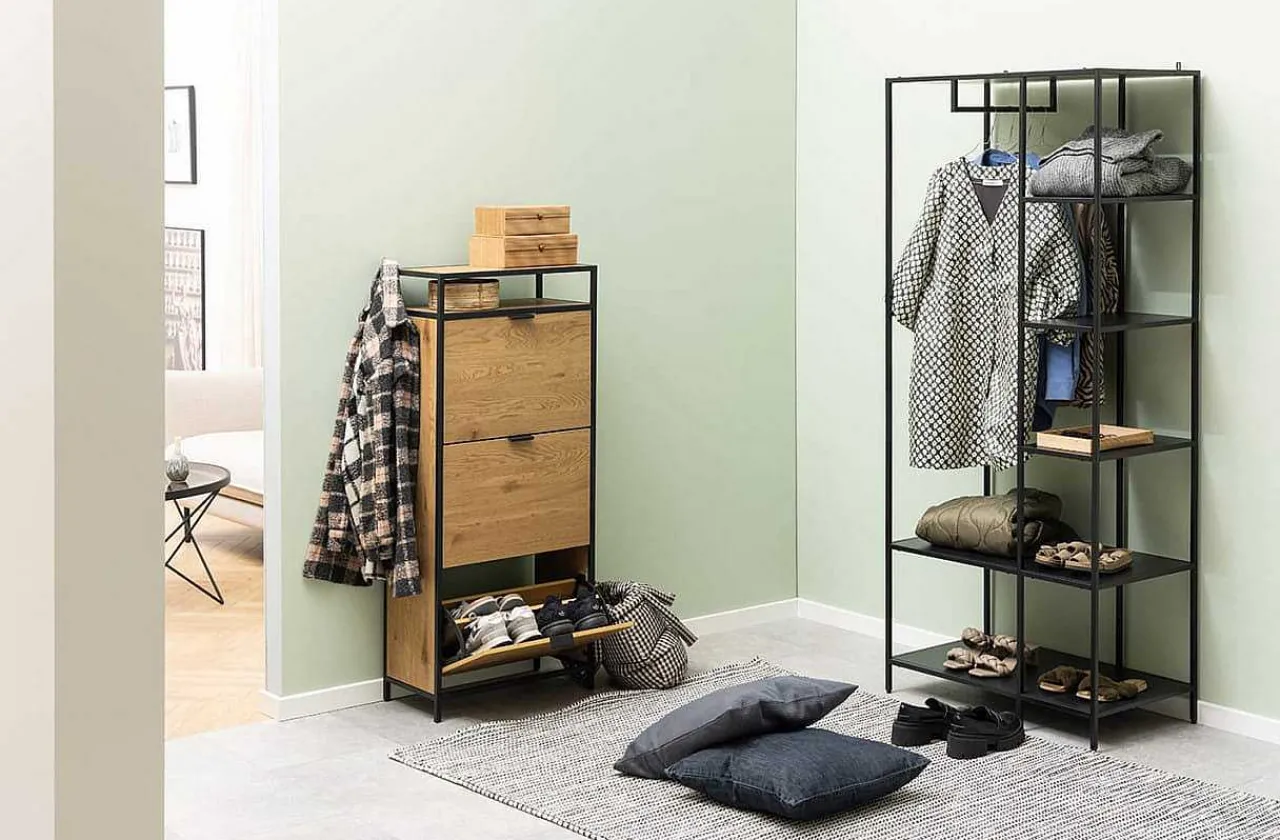mutoni scandi Schuhschrank Multiple Bronx Metall Braun 129> Schuhschränke