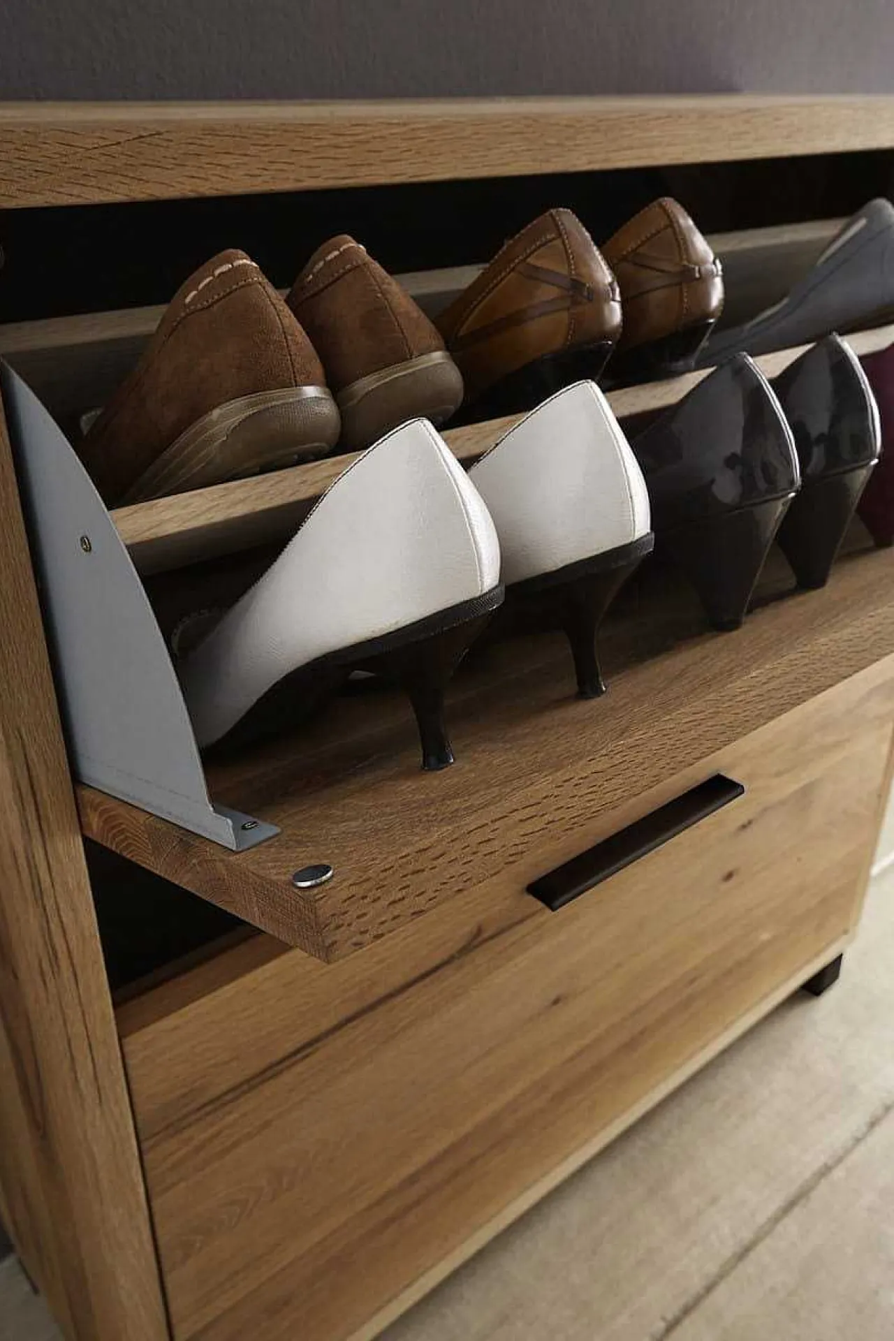 mutoni exquisite Schuhschrank Roskilde 2Er Breit Balkeneiche Massiv> Schuhschränke