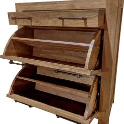 mutoni sweet home Schuhschrank Rustique Natur 90X96> Schuhschränke