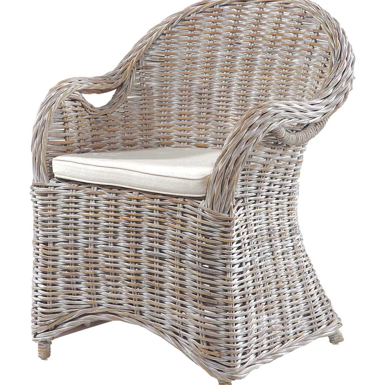 mutoni pleasure Sessel Brest Naturrattan White Wash> Design Sessel