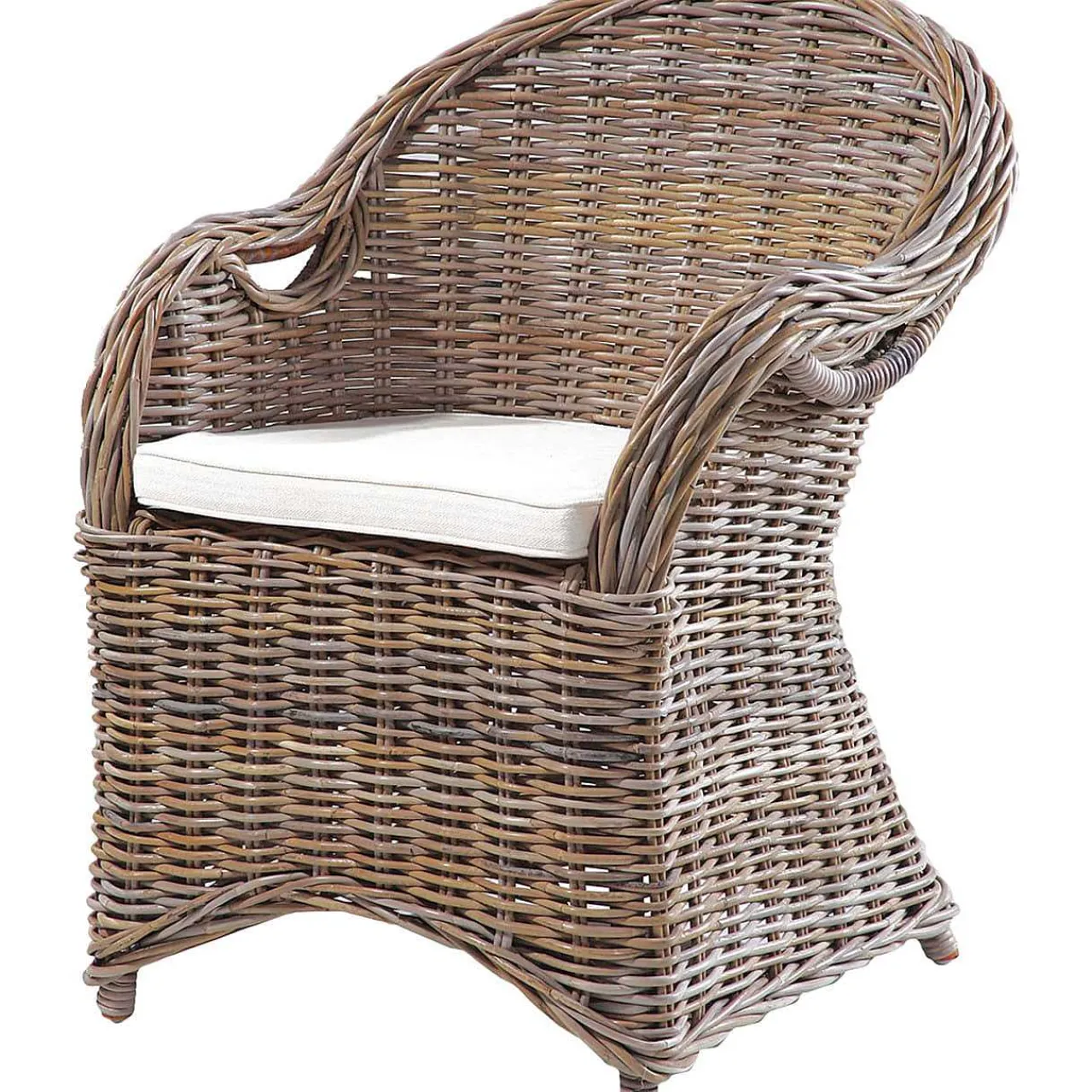mutoni pleasure Sessel Brest Naturrattan Graubraun> Design Sessel