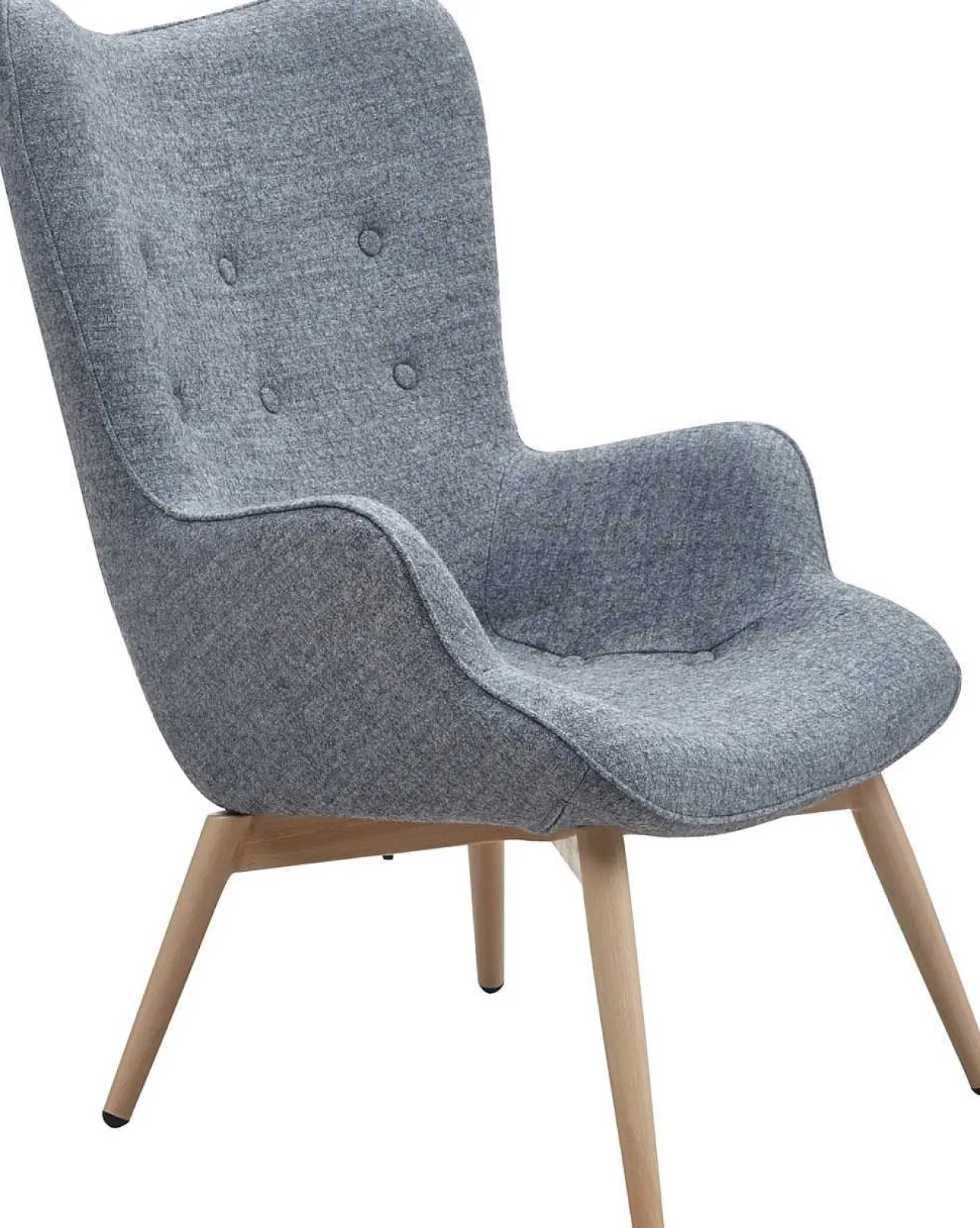 mutoni casual Sessel Grau Webstoff> Ohrensessel