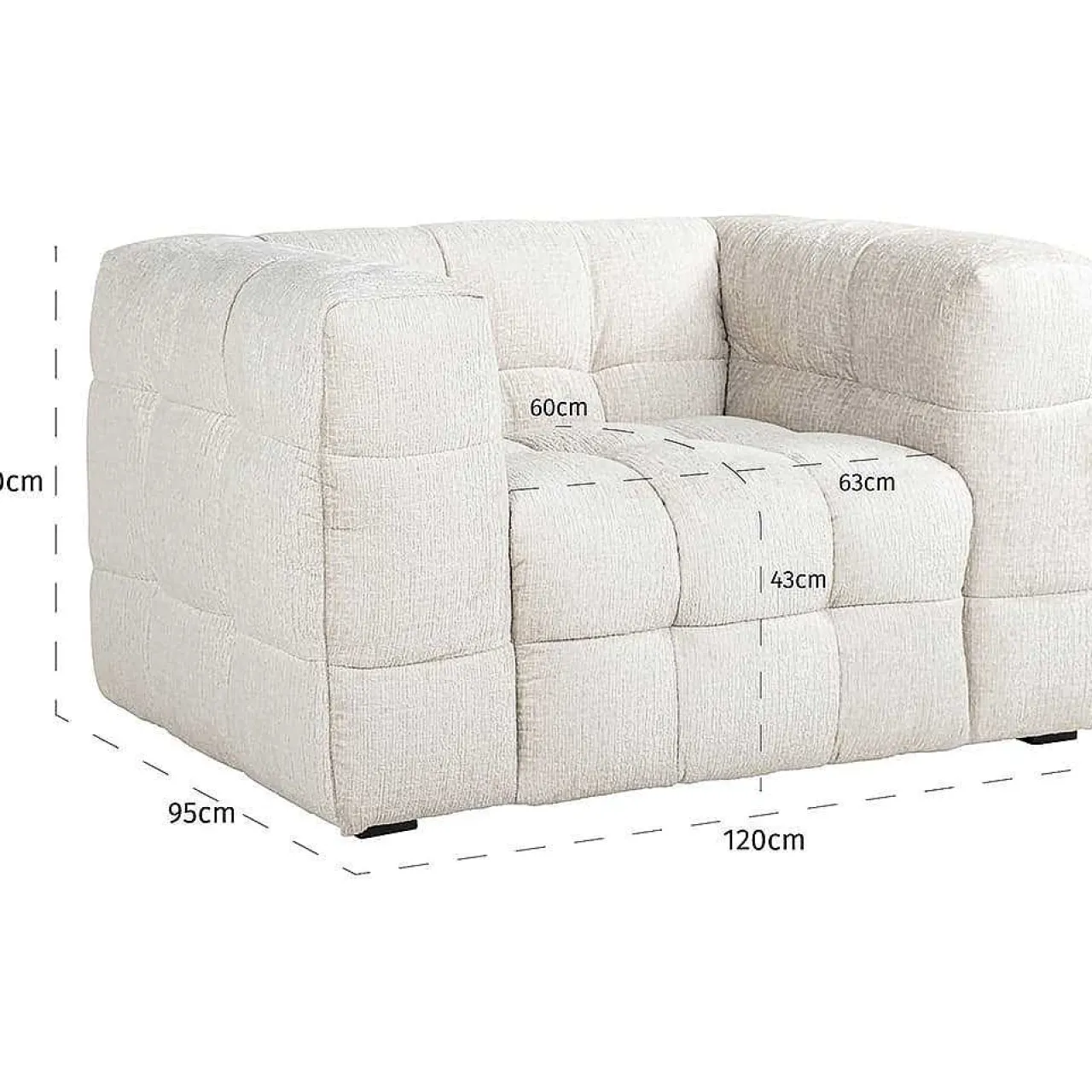 Richmond Interiors Sessel Merrol Cream Fusion> Design Sessel