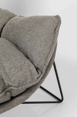 KARE Design Sessel Mit Hocker Snuggle Grau (2-Tlg)> Relaxsessel