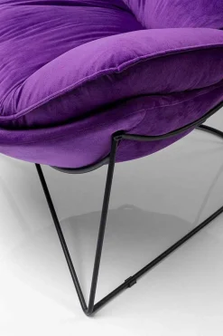 KARE Design Sessel Mit Hocker Snuggle Lila (2-Tlg)> Relaxsessel