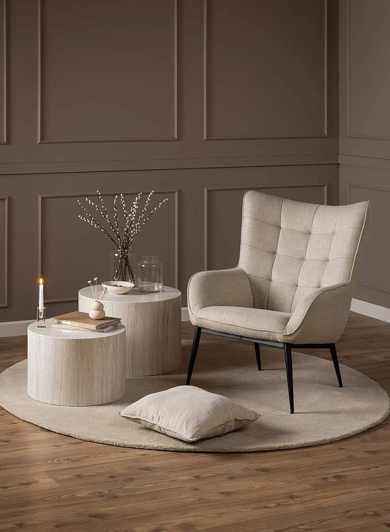 mutoni scandi Sessel Rowdan Beige> Design Sessel