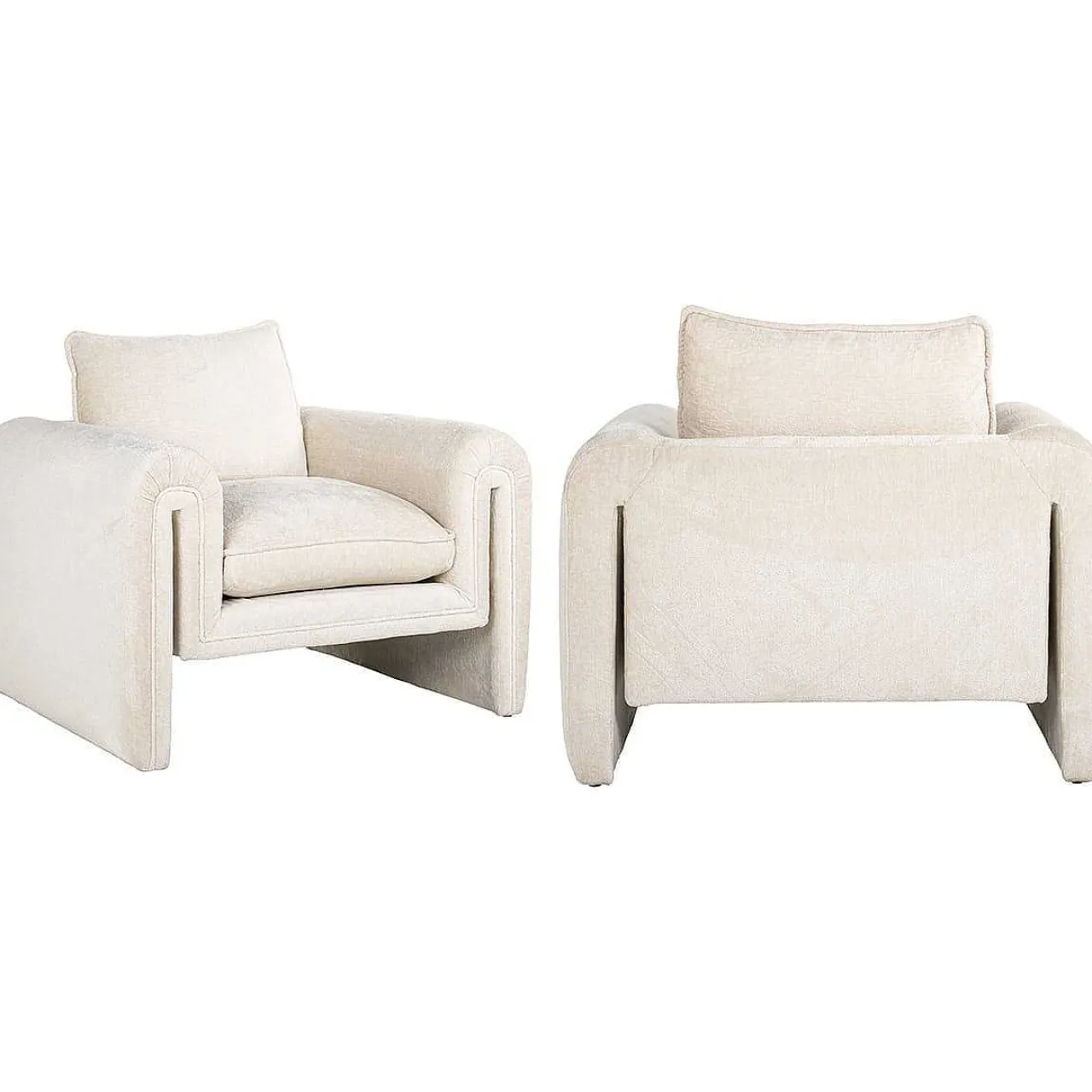 Richmond Interiors Sessel Sandro White Chenille> Design Sessel