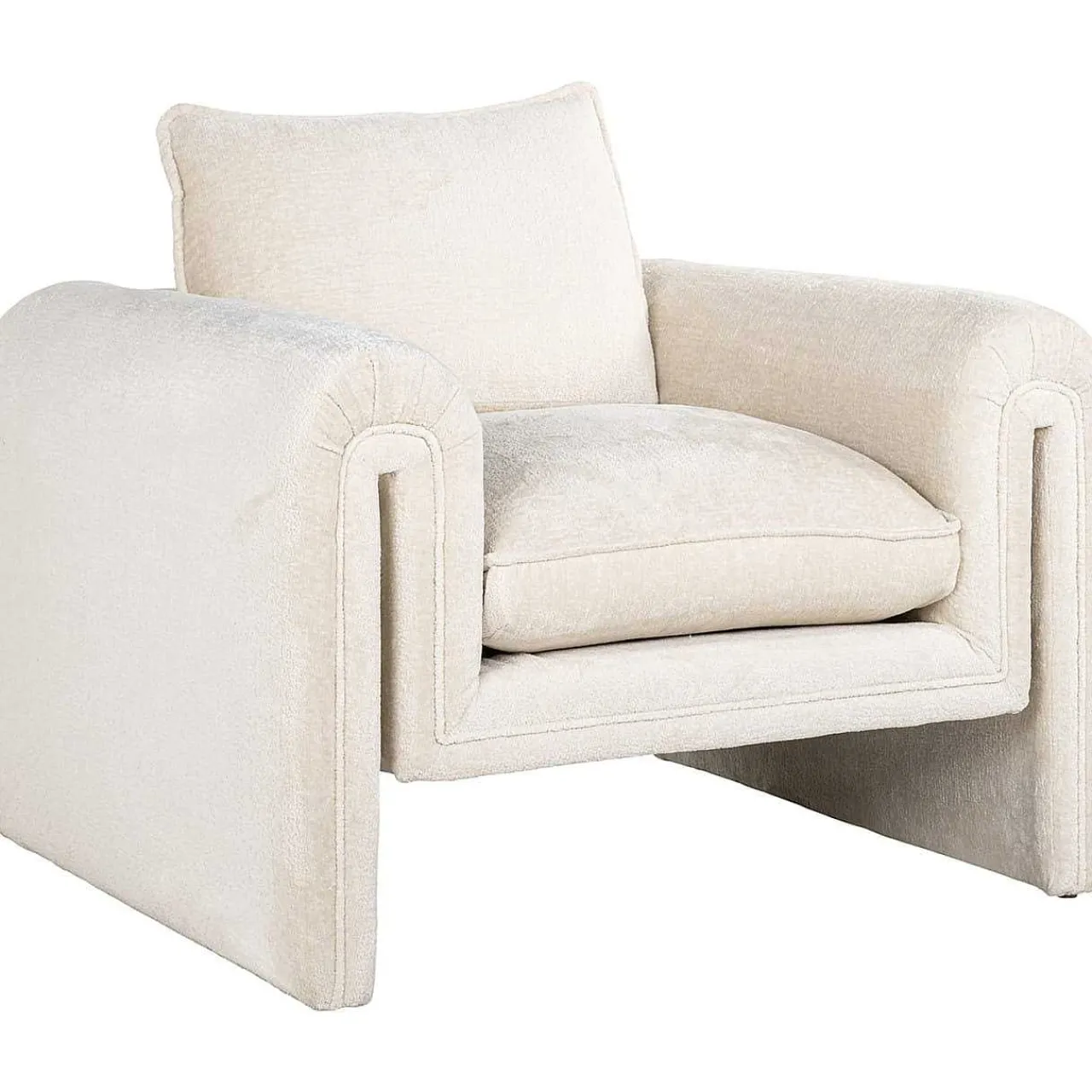 Richmond Interiors Sessel Sandro White Chenille> Design Sessel