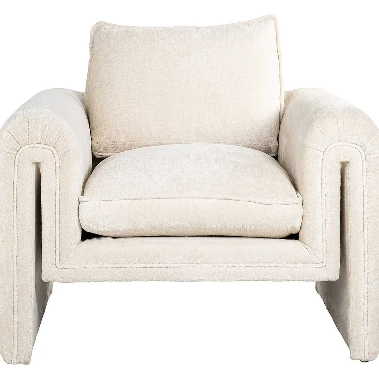 Richmond Interiors Sessel Sandro White Chenille> Design Sessel
