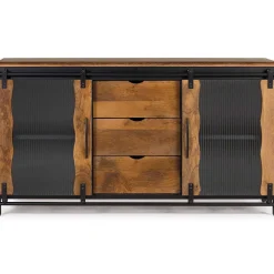 mutoni inspiration Sideboard Cura Mangoholz Schwarz 150X80> Sideboards