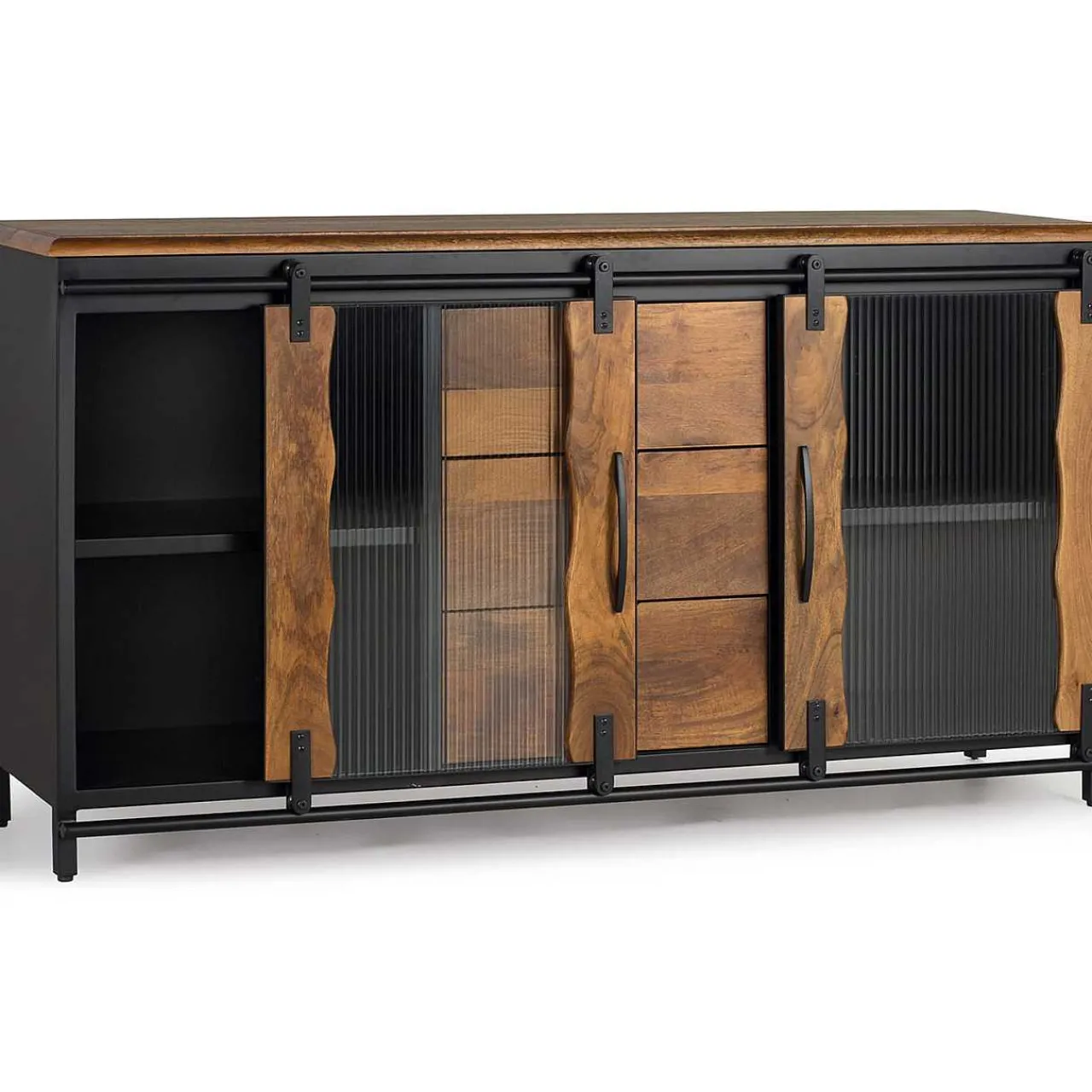 mutoni inspiration Sideboard Cura Mangoholz Schwarz 150X80> Sideboards