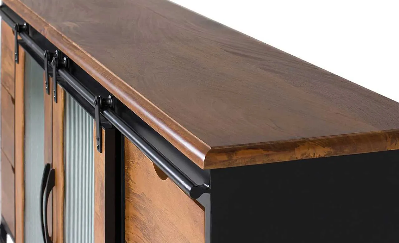 mutoni inspiration Sideboard Cura Mangoholz Schwarz 190X80> Sideboards