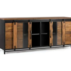mutoni inspiration Sideboard Cura Mangoholz Schwarz 190X80><noscript><img width=