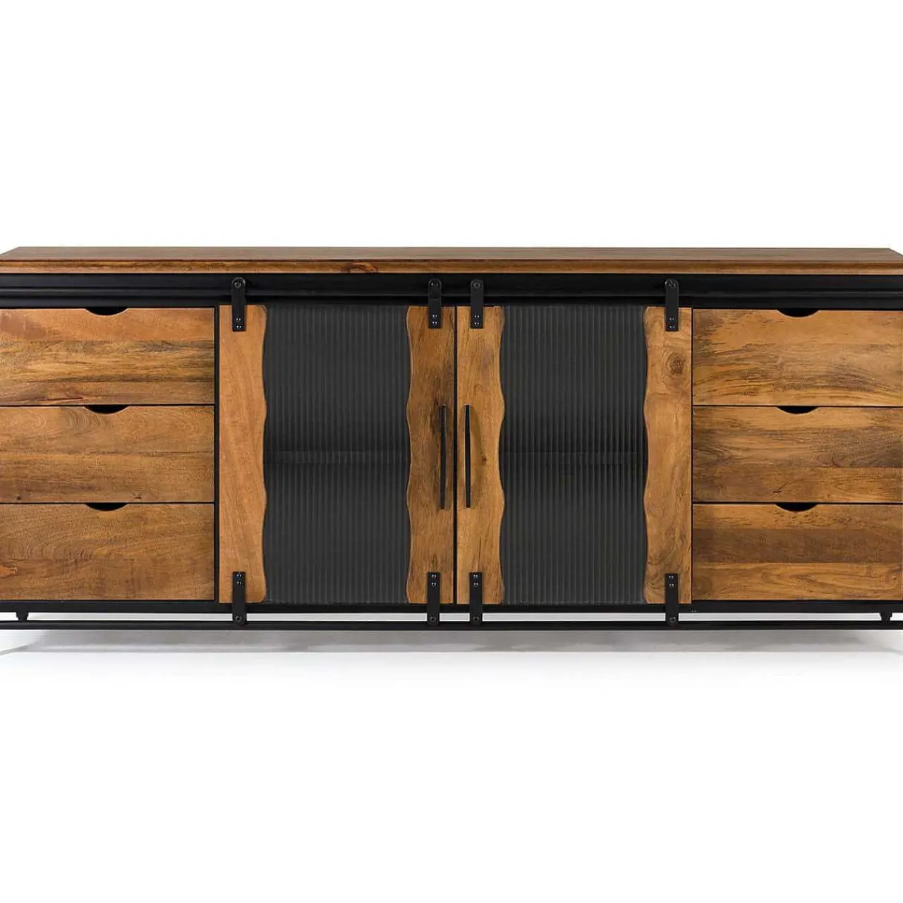 mutoni inspiration Sideboard Cura Mangoholz Schwarz 190X80> Sideboards