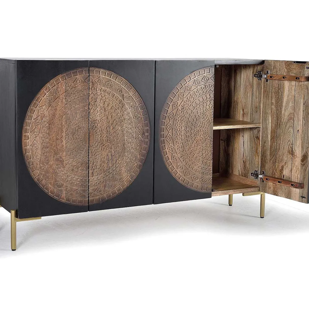 mutoni inspiration Sideboard Rondo Mangoholz Dunkelbraun 145X90> Sideboards