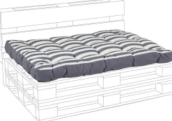 mutoni lifestyle Sitzkissen Pallet Anthrazit> Kissen Gartenmöbel