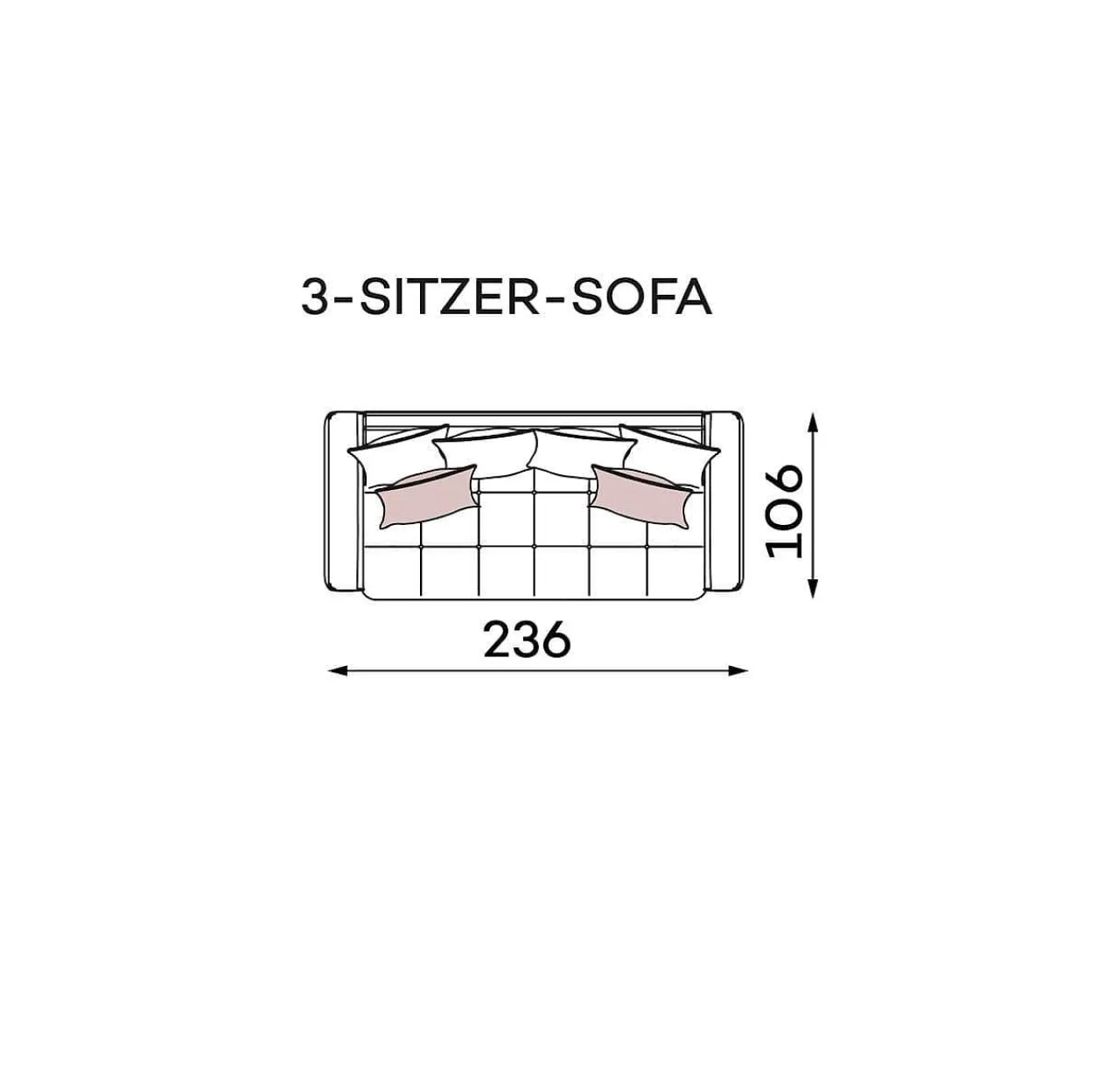befame Sofa Belavio 3-Sitzer Flash New 01 B 236> Sofas