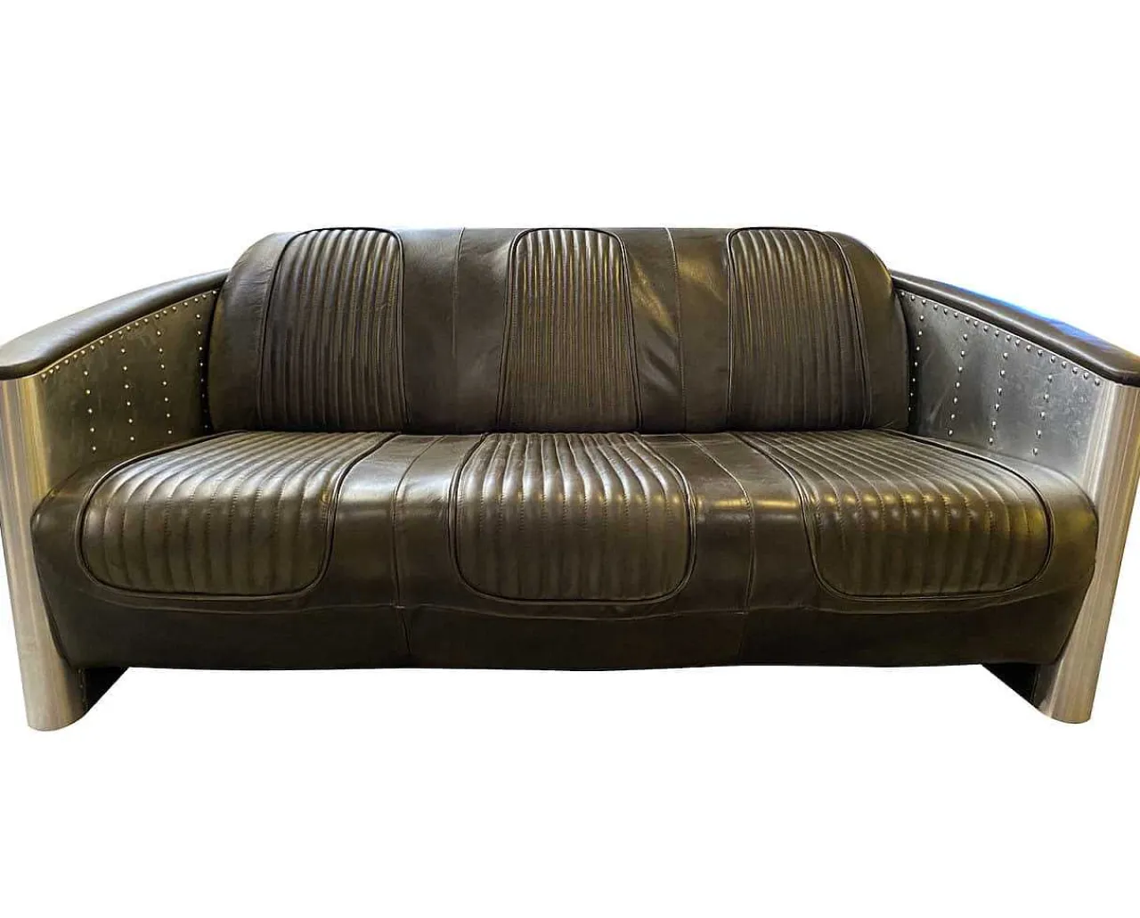 mutoni wood Sofa Bolton E 3-Sitzer Vintage Dark Brown> Sofas