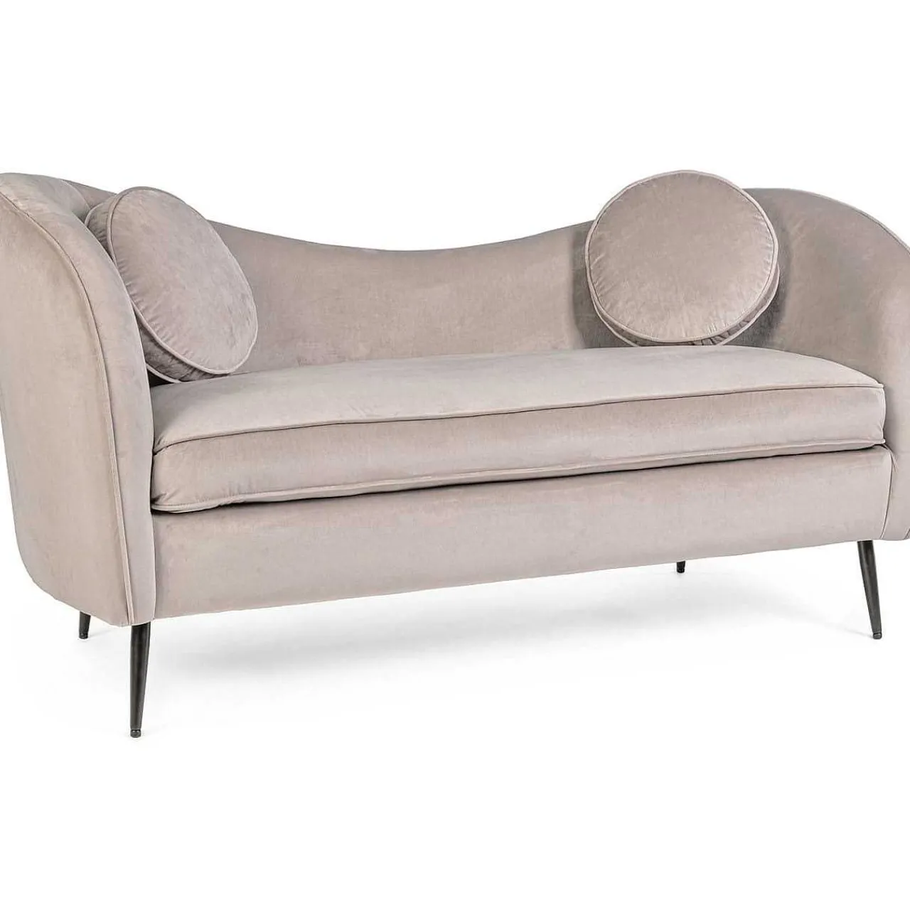 mutoni lifestyle Sofa Candis Hellgrau 2 Platzer 163X80> Stoffsofas