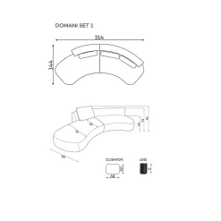 befame Sofa Domani Ascot 01 B 314> Sofas