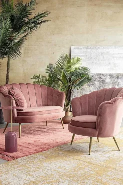 mutoni lifestyle Sofa Giliola Antike Rosa 2 Platzer 130X83> Stoffsofas