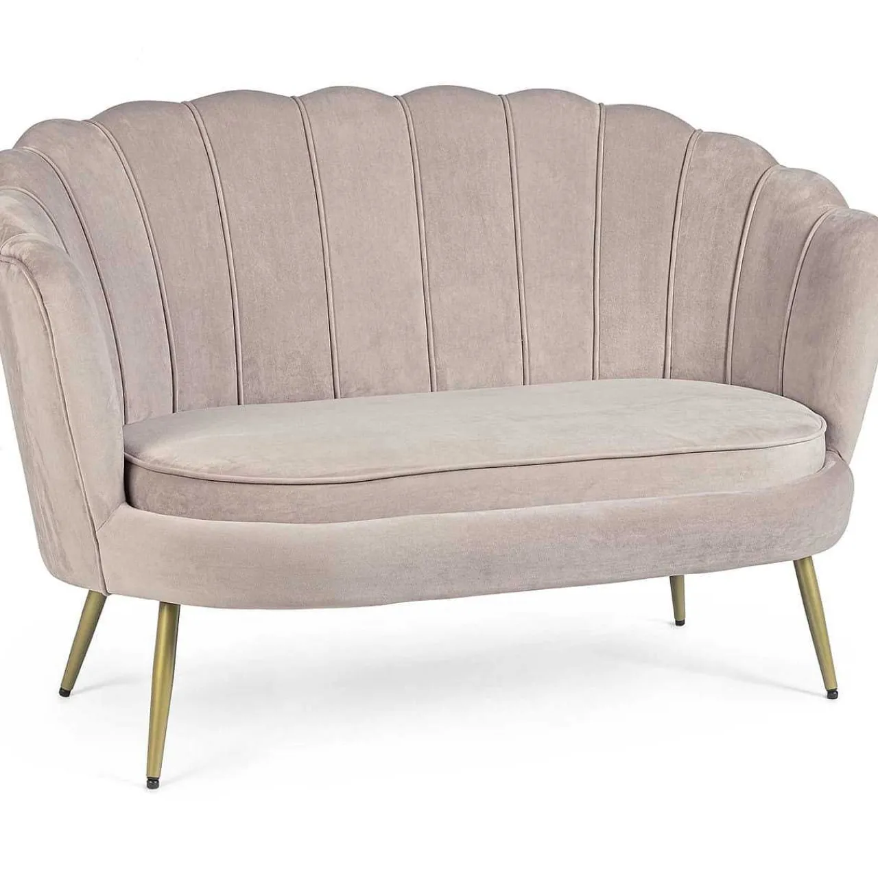 mutoni lifestyle Sofa Giliola Hellgrau 2 Platzer 130X83> Stoffsofas