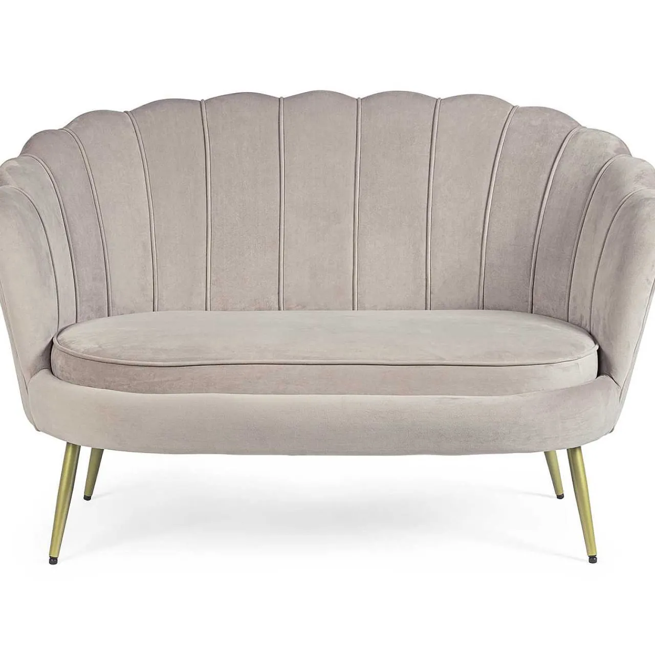 mutoni lifestyle Sofa Giliola Hellgrau 2 Platzer 130X83> Stoffsofas