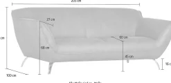 mutoni prime Sofa Liverpool 205 Braun> Ledersofas
