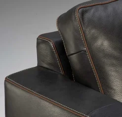 mutoni original Sofa Mandela 3-Sitzer Leder Black (D-Bullet)><noscript><img width=