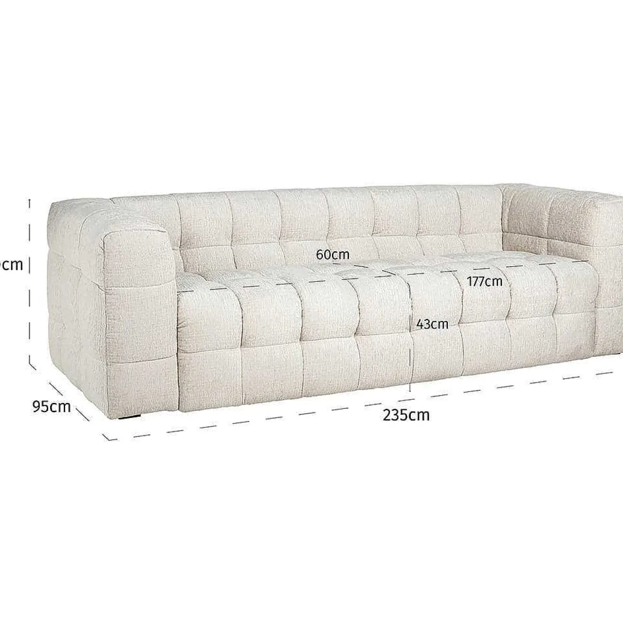 Richmond Interiors Sofa Merrol Cream Fusion> Sofas