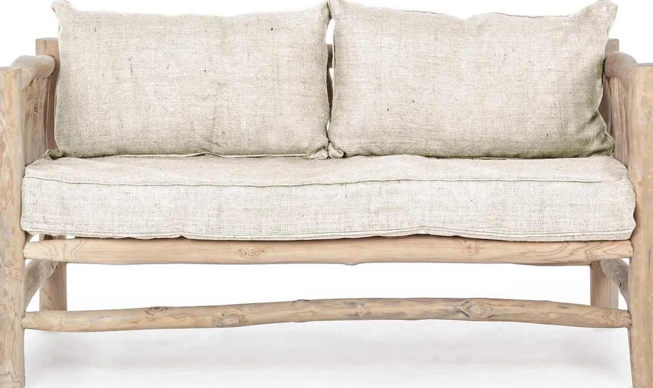 mutoni lifestyle Sofa Mit Kissen Sahel Natur 140> Stoffsofas