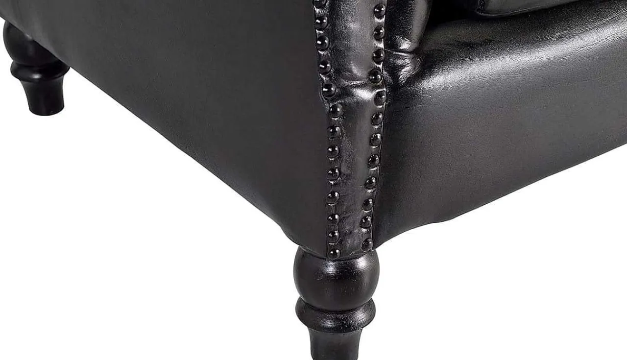 mutoni inspiration Sofa Rindsleder Schwarz 220> Sofas