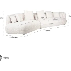 Richmond Interiors Sofa Rodina Be Lovely Cream><noscript><img width=