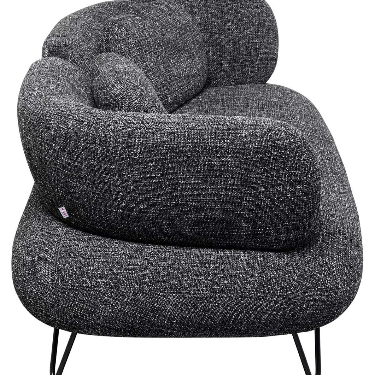 KARE Design Sofa 2-Sitzer Peppo Melange Schwarz 182> Sofas