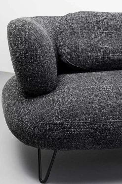 KARE Design Sofa 2-Sitzer Peppo Melange Schwarz 182><noscript><img width=