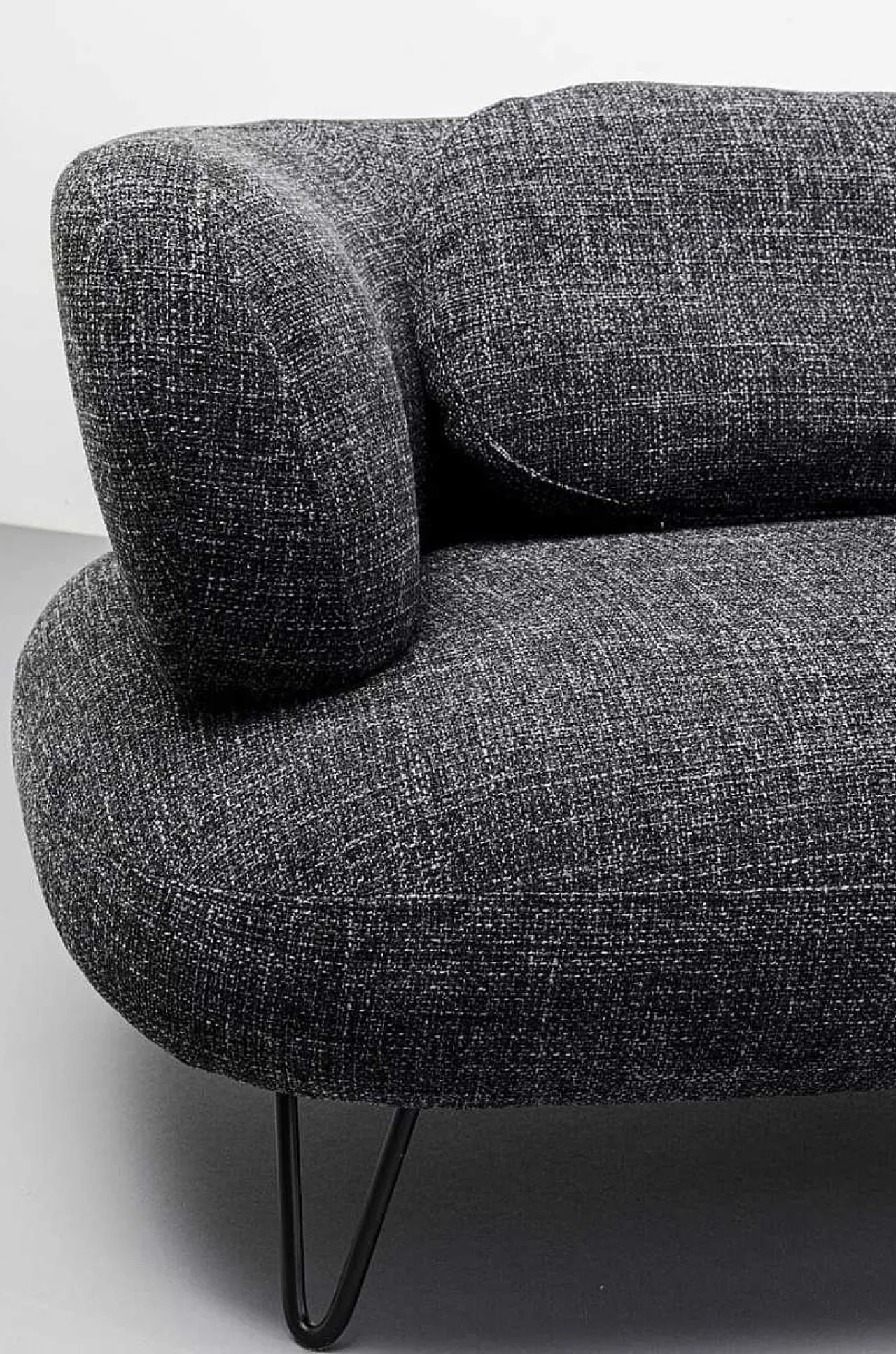 KARE Design Sofa 2-Sitzer Peppo Melange Schwarz 182> Sofas