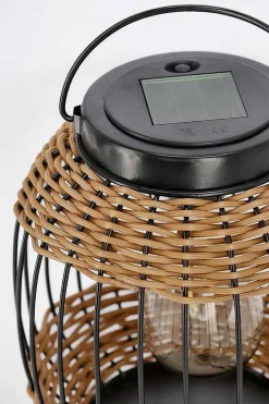 mutoni lifestyle Solarlaterne Kalyan Natur Rund> Laternen