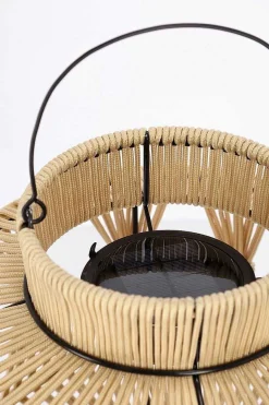 mutoni lifestyle Solarlaterne Nikhita Natur Rund 28> Laternen