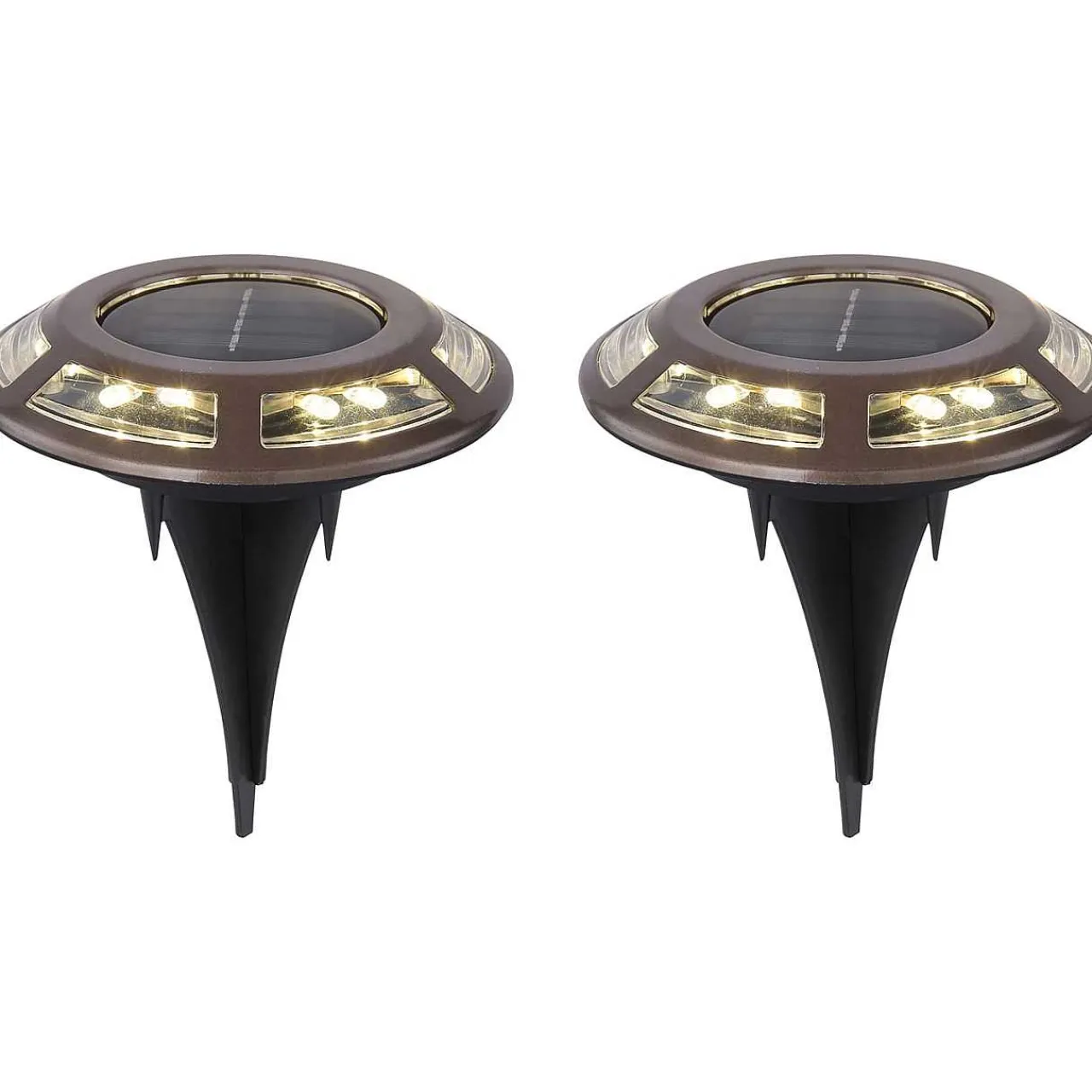 mutoni light Solarleuchte Edelstahl Kupferfarben 12Xled> Solarleuchten