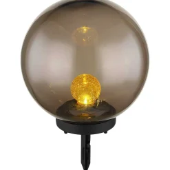 mutoni light Solarleuchte Glas Kunststoff Schwarz Amber Led> Solarleuchten