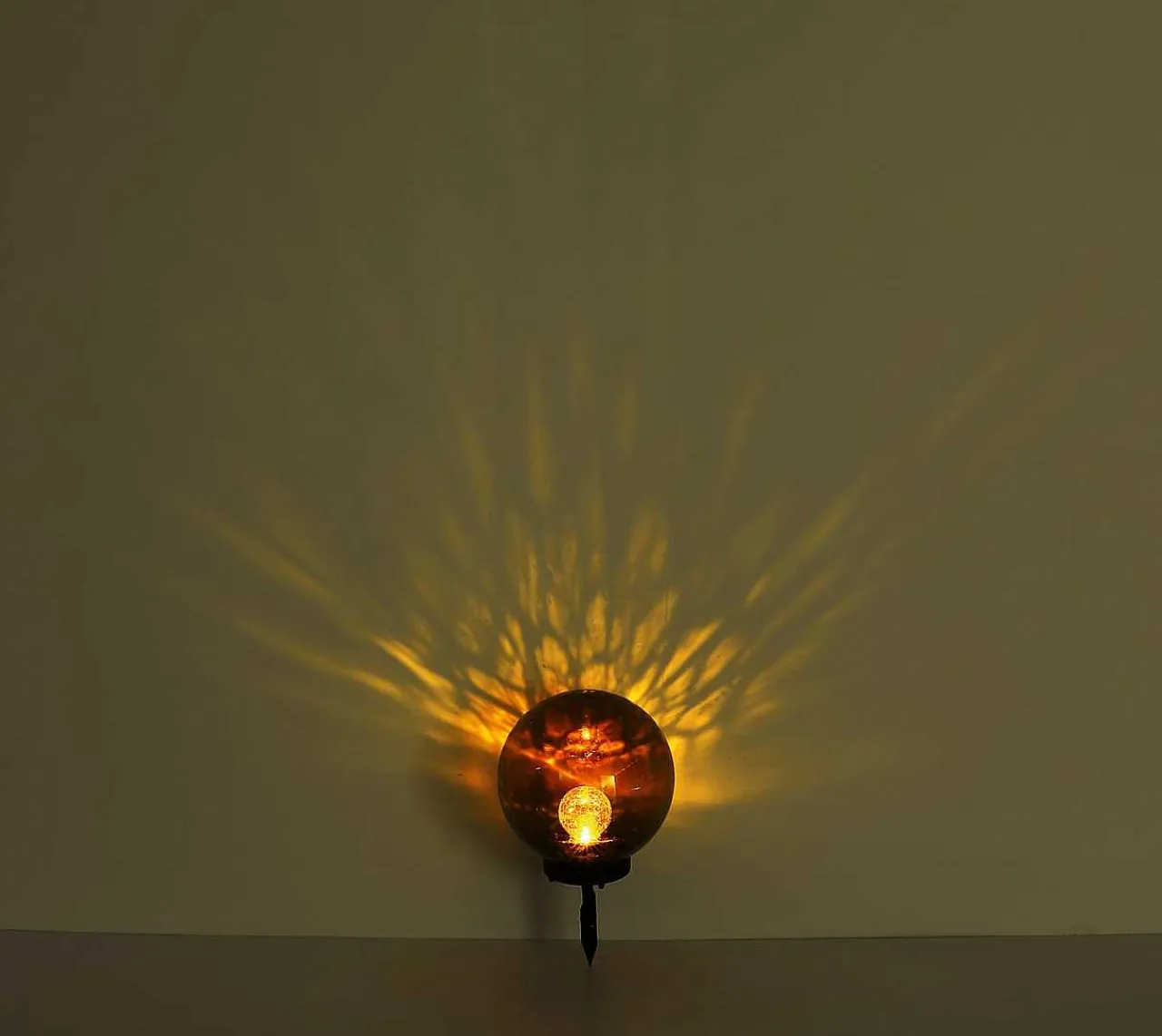 mutoni light Solarleuchte Glas Kunststoff Schwarz Amber Led> Solarleuchten