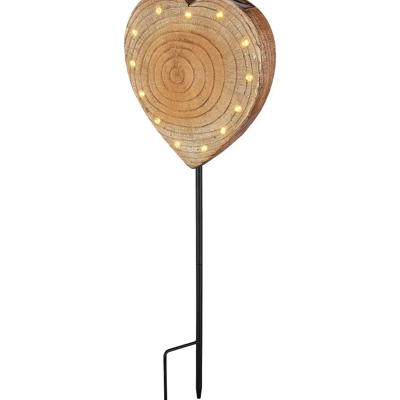 mutoni light Solarleuchte Kunststoff Holzoptik 13Xled> Solarleuchten