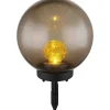 mutoni light Solarleuchte Kunststoff Schwarz Led Crackle Rauch Schwarz> Solarleuchten