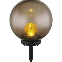 mutoni light Solarleuchte Kunststoff Schwarz Led Crackle Rauch Schwarz> Solarleuchten