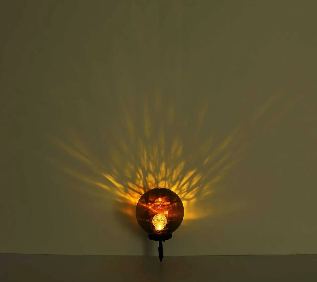 mutoni light Solarleuchte Kunststoff Schwarz Led Crackle Rauch Schwarz> Solarleuchten