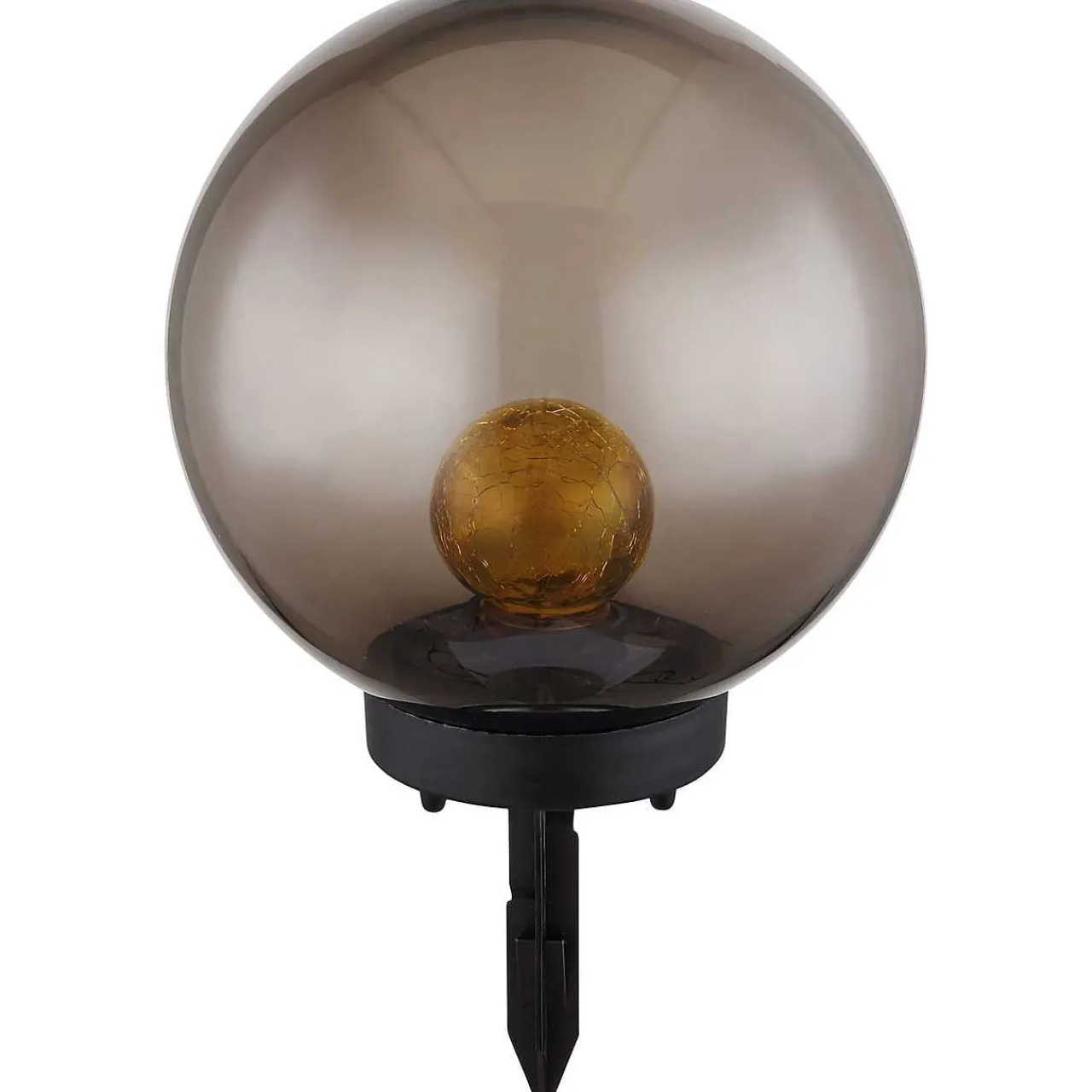 mutoni light Solarleuchte Kunststoff Schwarz Led Crackle Rauch Schwarz> Solarleuchten