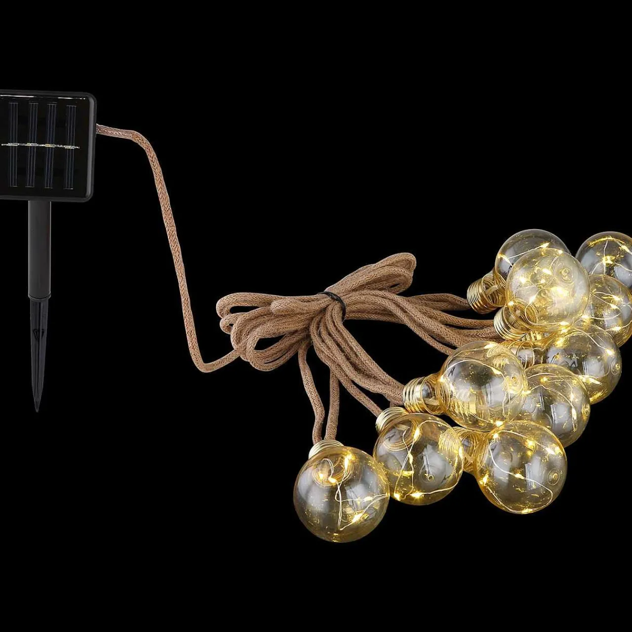 mutoni light Solar-Lichterkette Kunststoff Amber 50Xled> Lichterketten