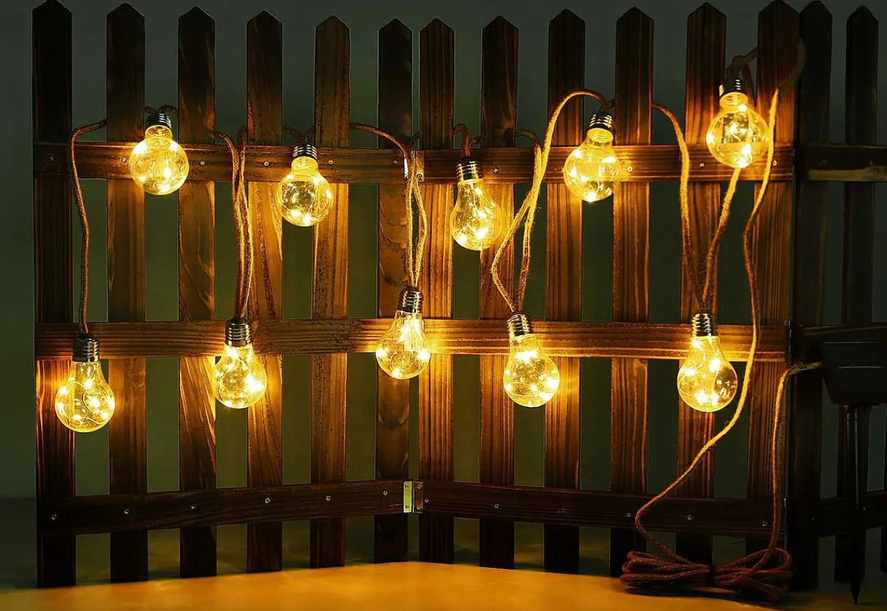 mutoni light Solar-Lichterkette Kunststoff Amber 50Xled> Lichterketten
