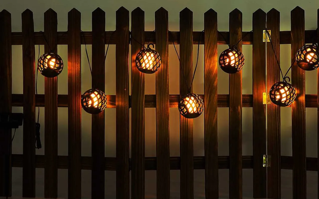 mutoni light Solar-Lichterkette Kunststoff Schwarz 98Xled> Lichterketten
