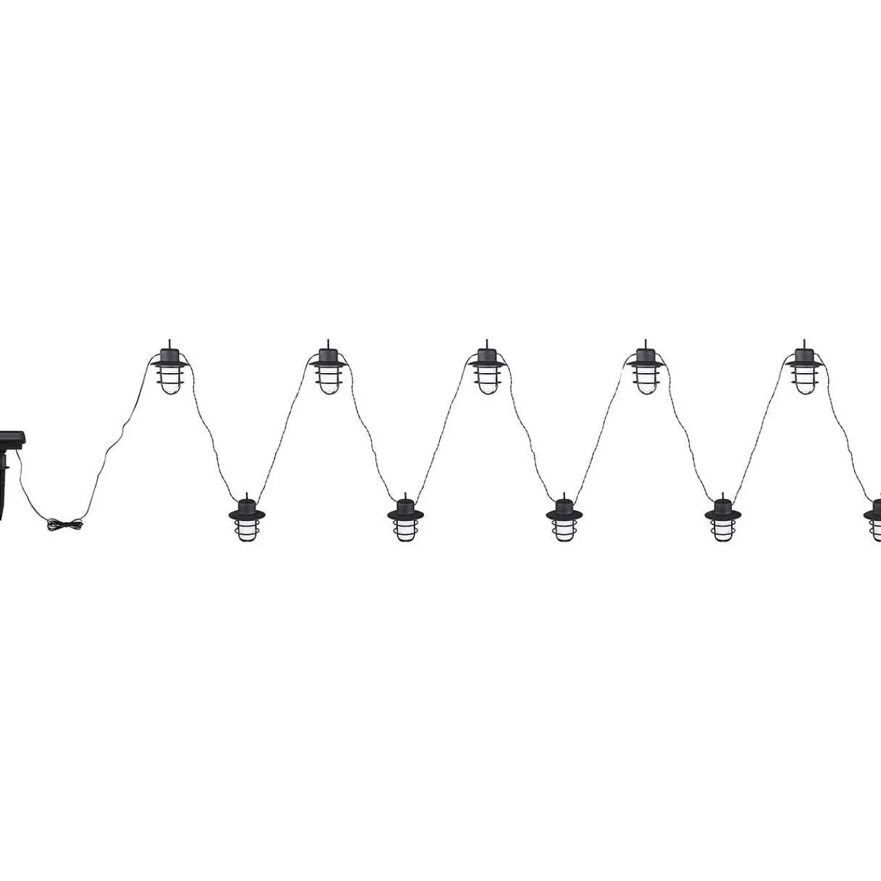 mutoni light Solar-Lichterkette Kunststoff Schwarz 100Xled> Lichterketten
